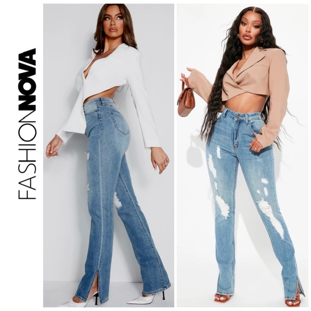 NWT Fashion Nova Killing Em Kindly High Rise Jeans 5 Tall